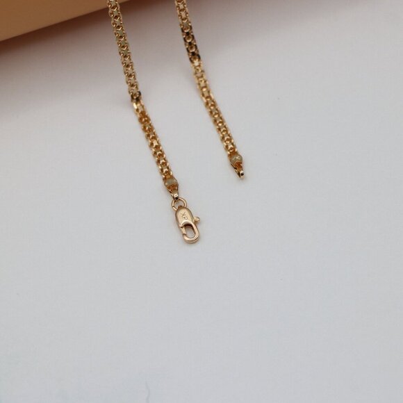 "Shiny Rose Gold Chain Necklace Simple Elegant Look, XPNL0122 - Picture 8 of 12